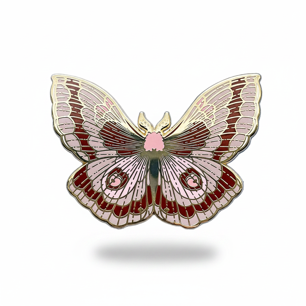 Coloradia Velda Pine Moth (Coloradia velda) Enamel Pin