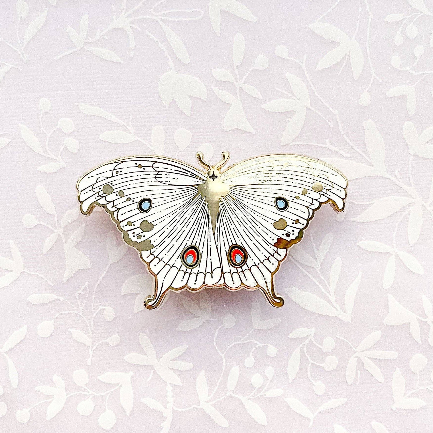 Forest Mother of Pearl Butterfly (Protogoniomorpha parhassus) Enamel Pin