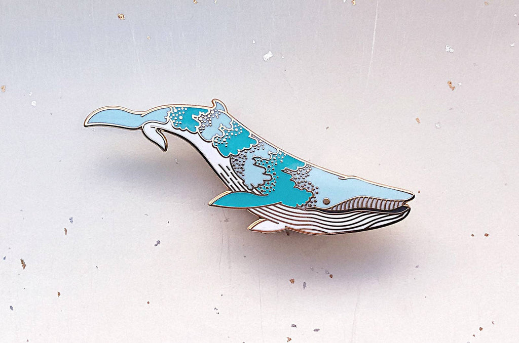 Bryde's Whale (Star Shine) Glow in the Dark Enamel Pin