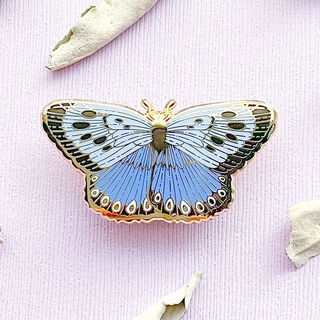 Large Blue Butterfly (Phengaris arion) Enamel Pin