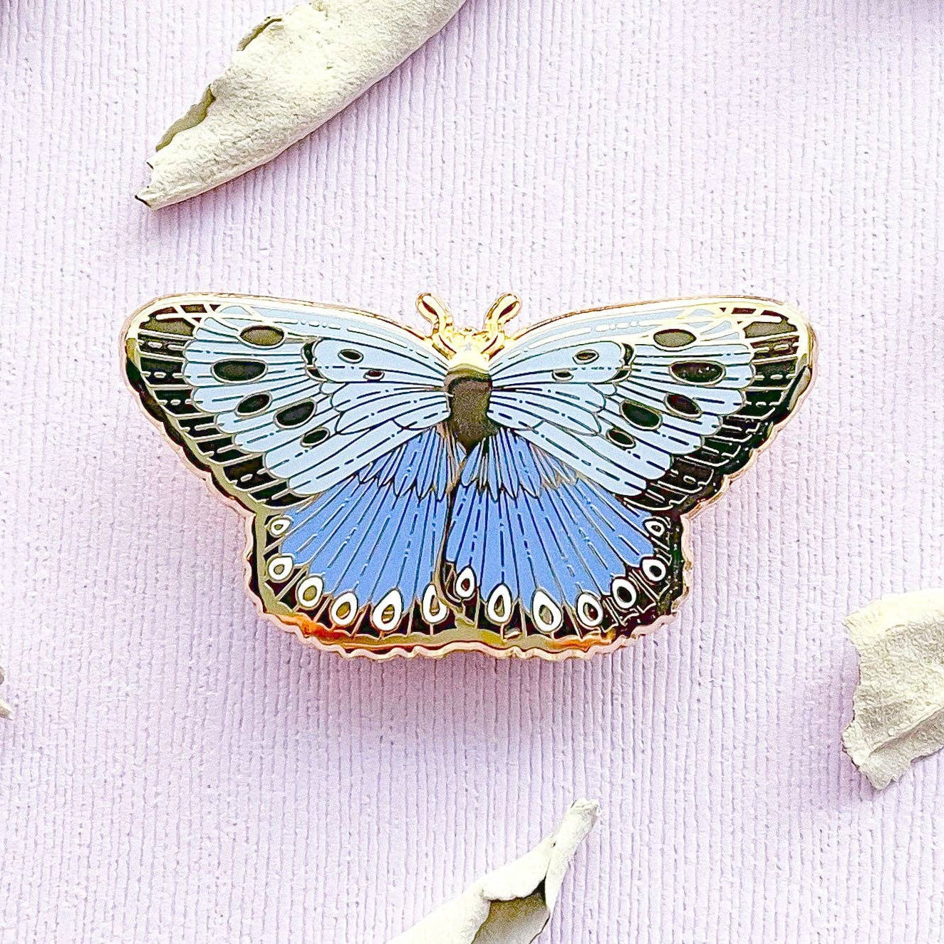 Large Blue Butterfly (Phengaris arion) Enamel Pin
