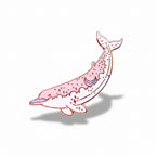 Pink dolphin illustration on a light pink background