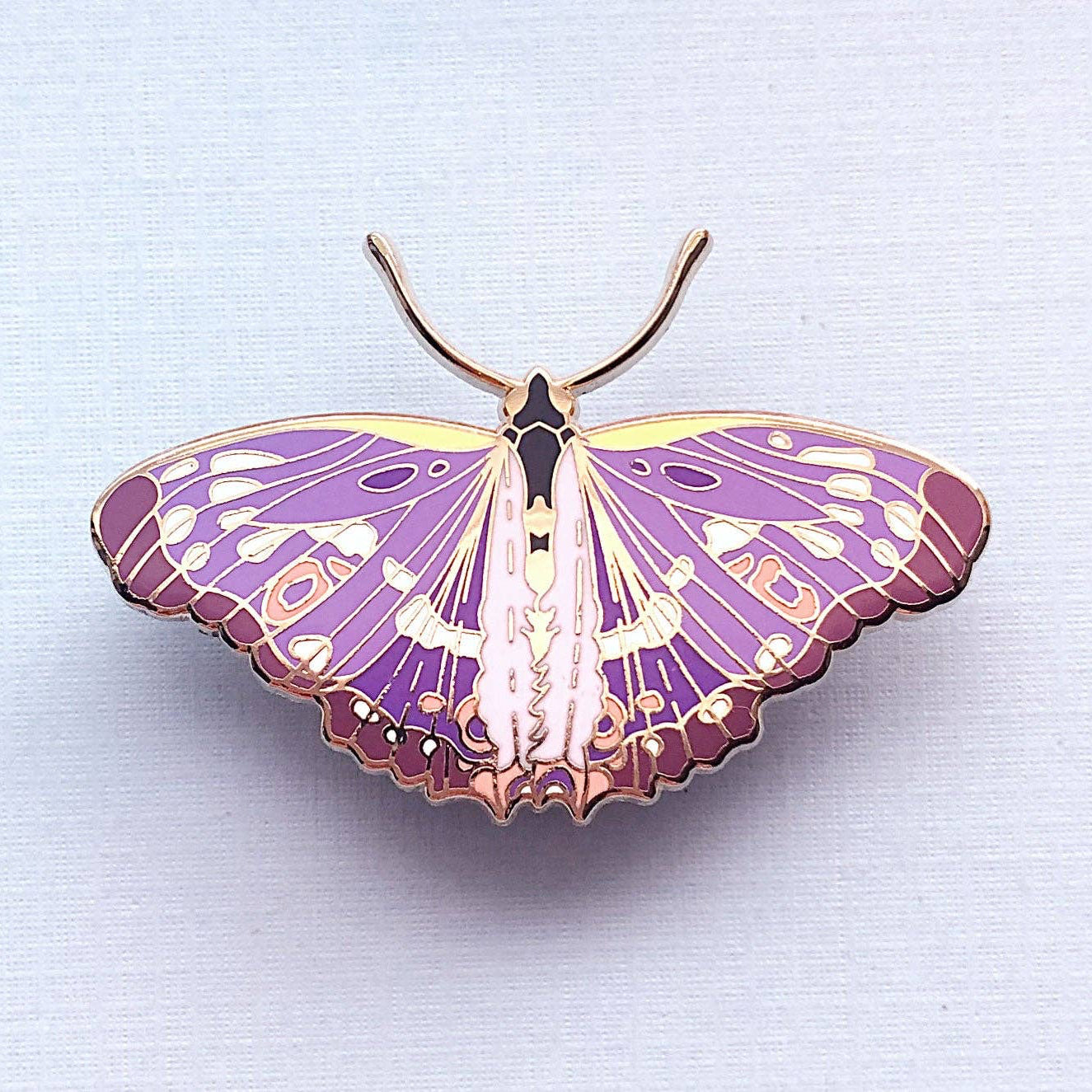 Lesser Purple Emperor Butterfly (Apatura ilia) Enamel Pin
