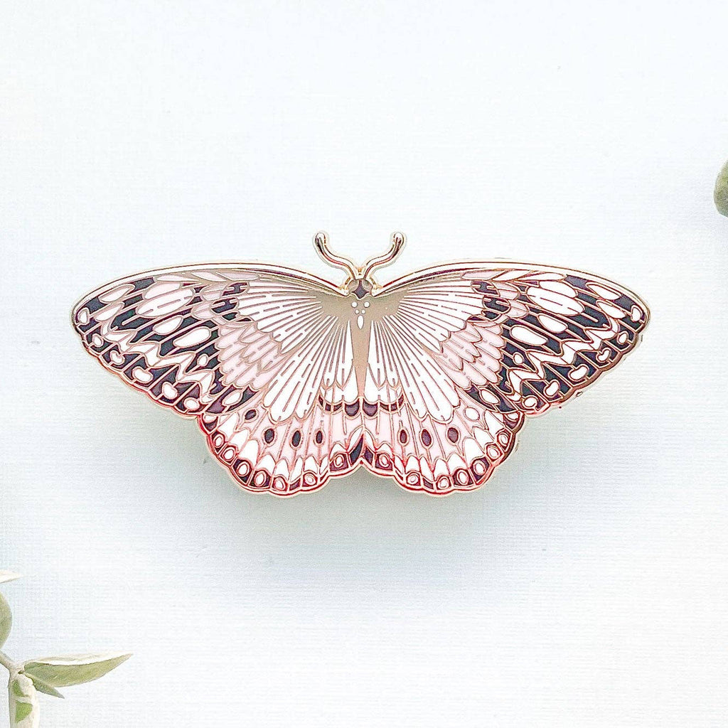 Paper Kite Butterfly (Idea leuconoe) Enamel Pin