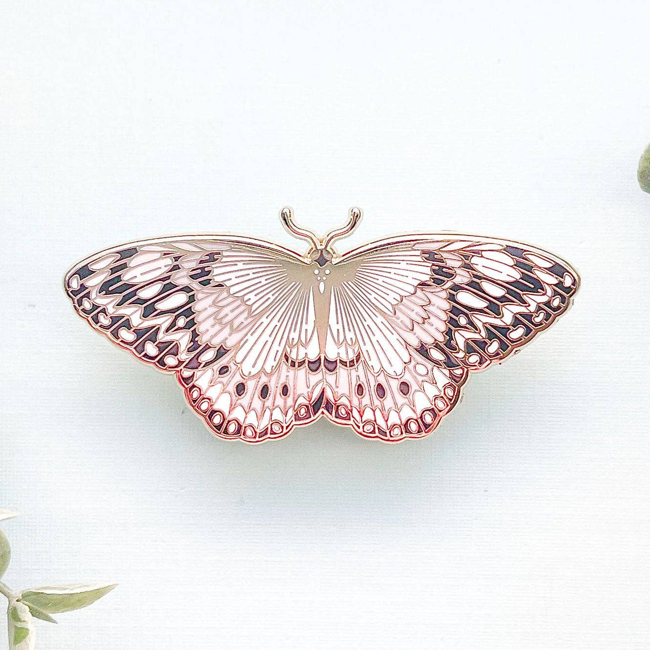 Paper Kite Butterfly (Idea leuconoe) Enamel Pin