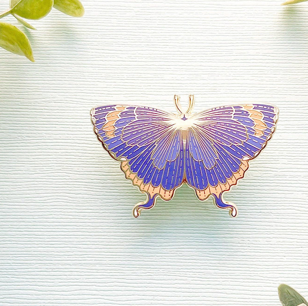 Colorado Hairstreak Butterfly (Hypaurotis crysalus) Enamel Pin