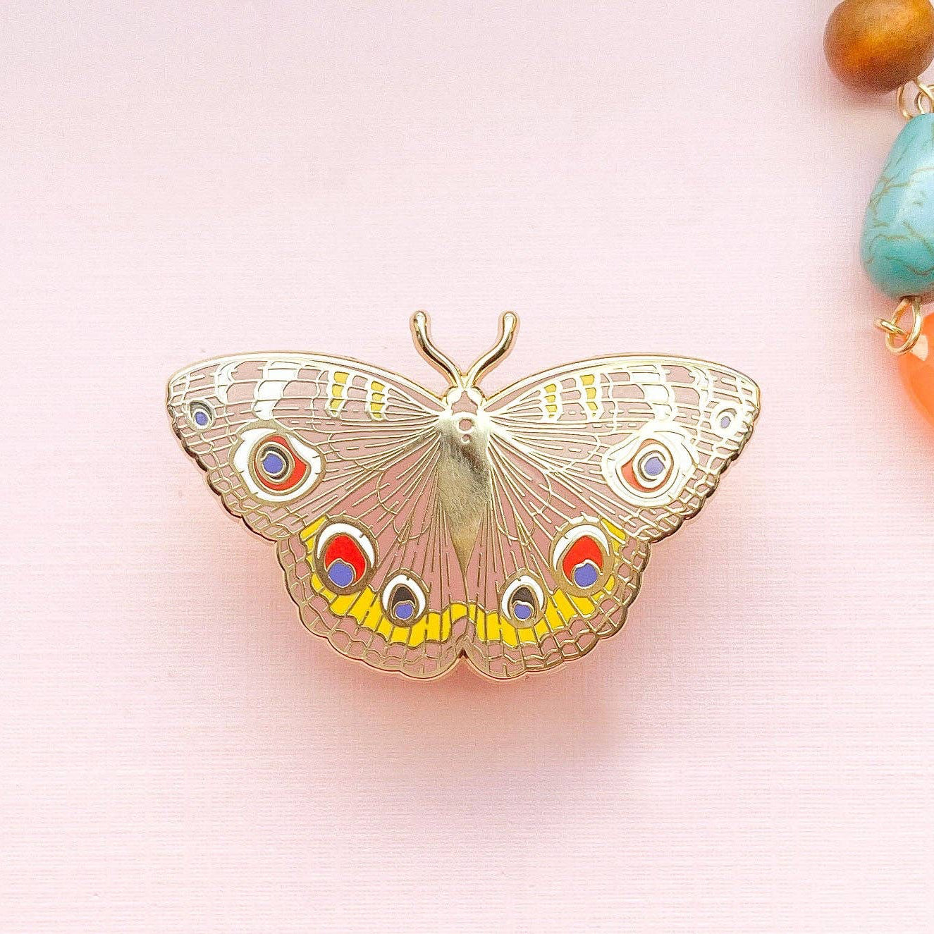 Buckeye Butterfly (Junonia coenia) Enamel Pin
