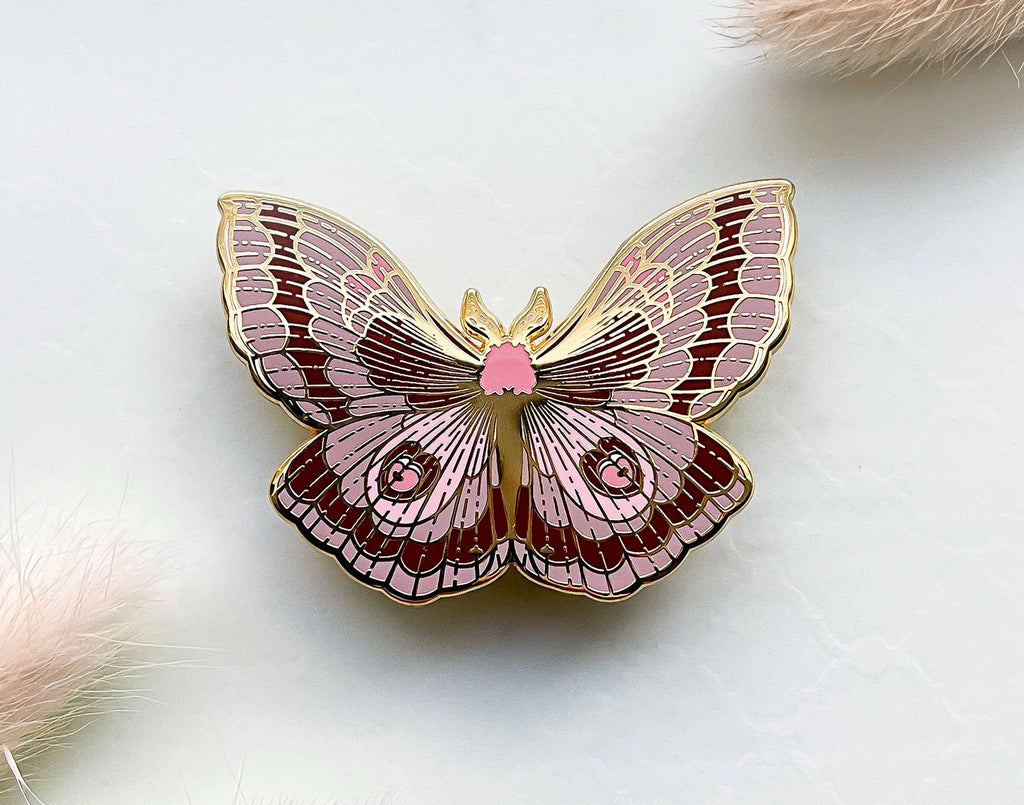 Coloradia Velda Pine Moth (Coloradia velda) Enamel Pin