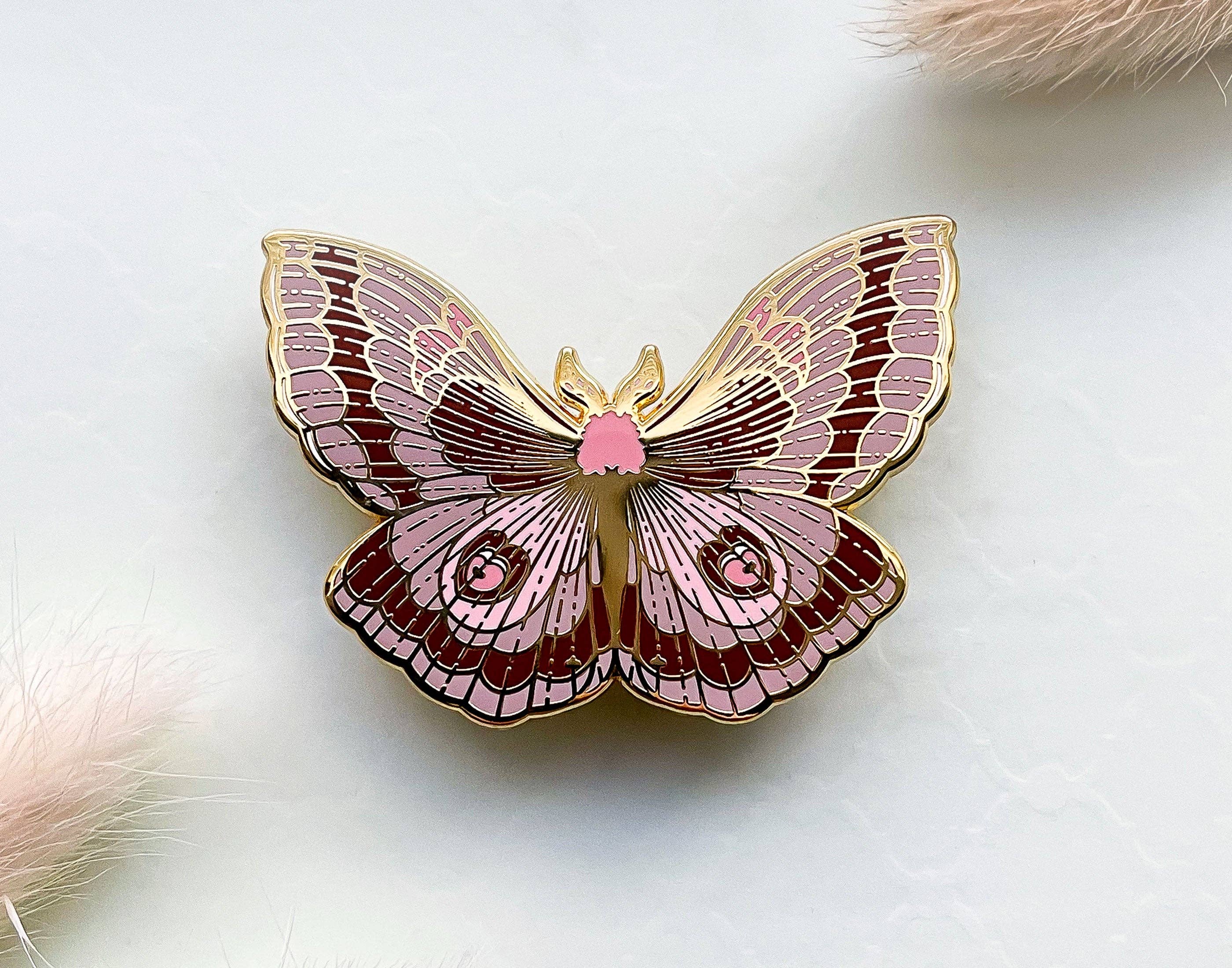 Coloradia Velda Pine Moth (Coloradia velda) Enamel Pin