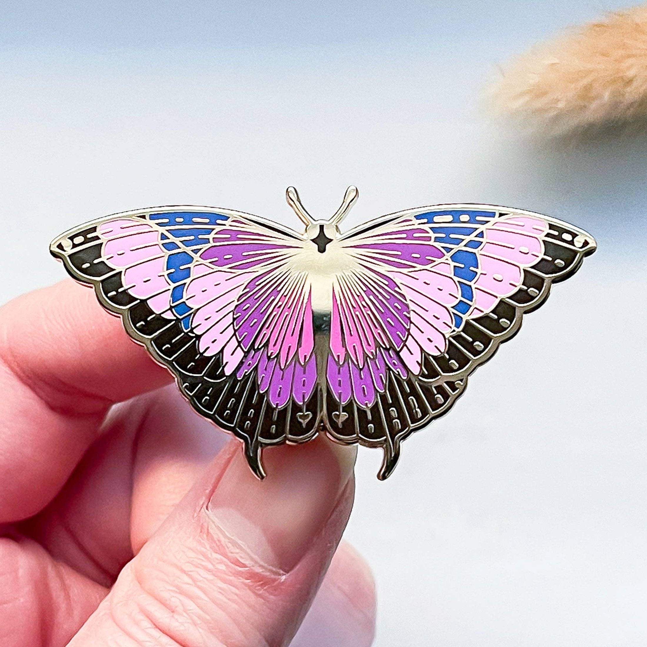 Noble Leafwing Butterfly (Fountainea nobilis) Enamel Pin