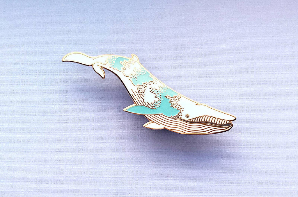 Bryde's Whale (Star Shine) Glow in the Dark Enamel Pin