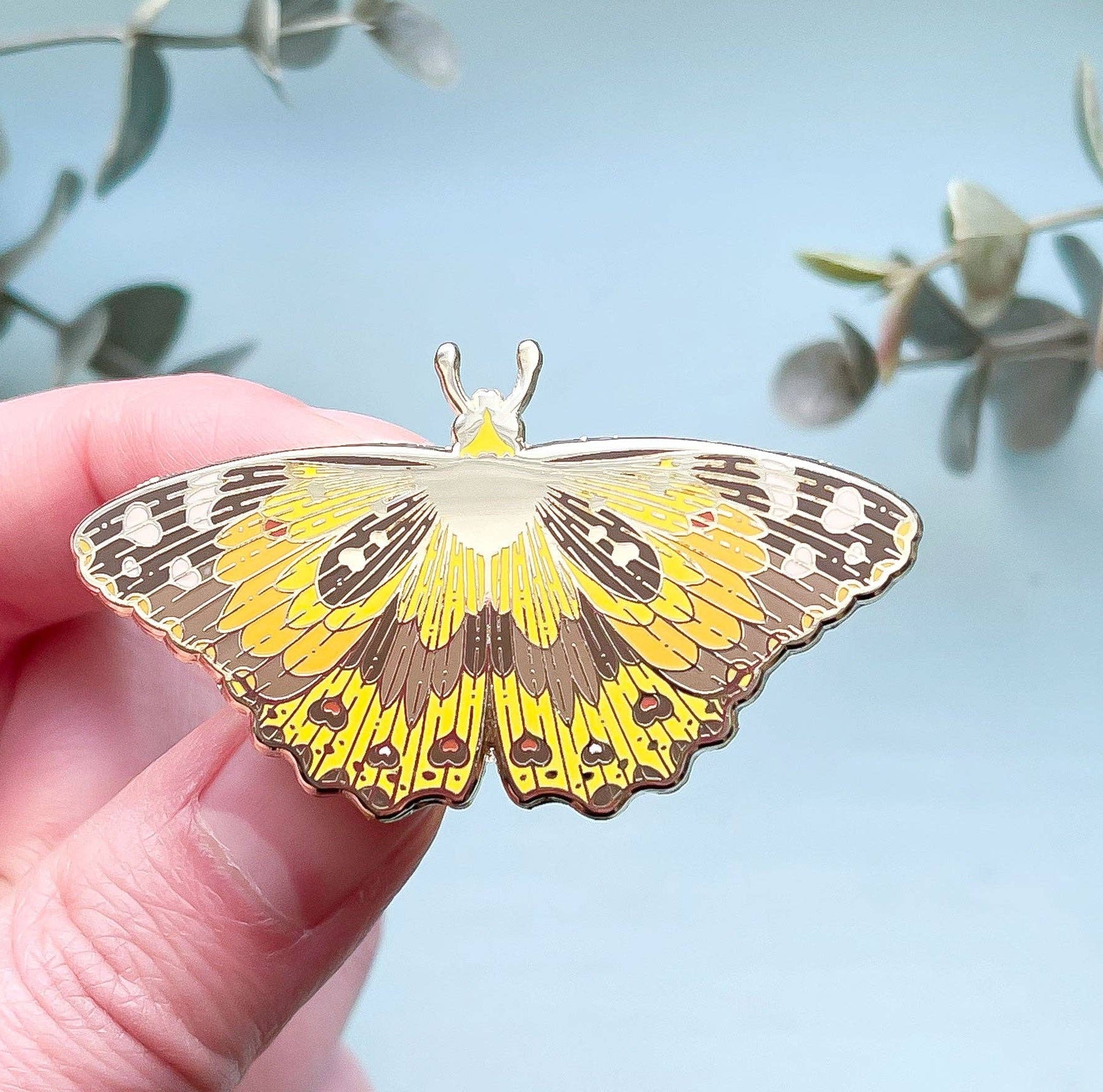 Painted Lady Butterfly (Vanessa cardui) Enamel Pin