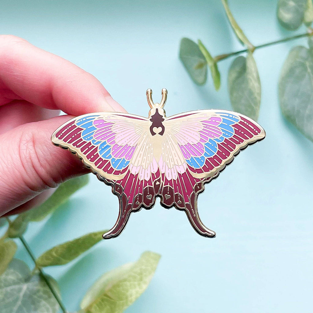 Sunset Daggerwing Butterfly (Marpesia furcula) Enamel Pin