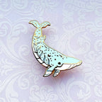 Moon Dedication Minke Whale Enamel Pin