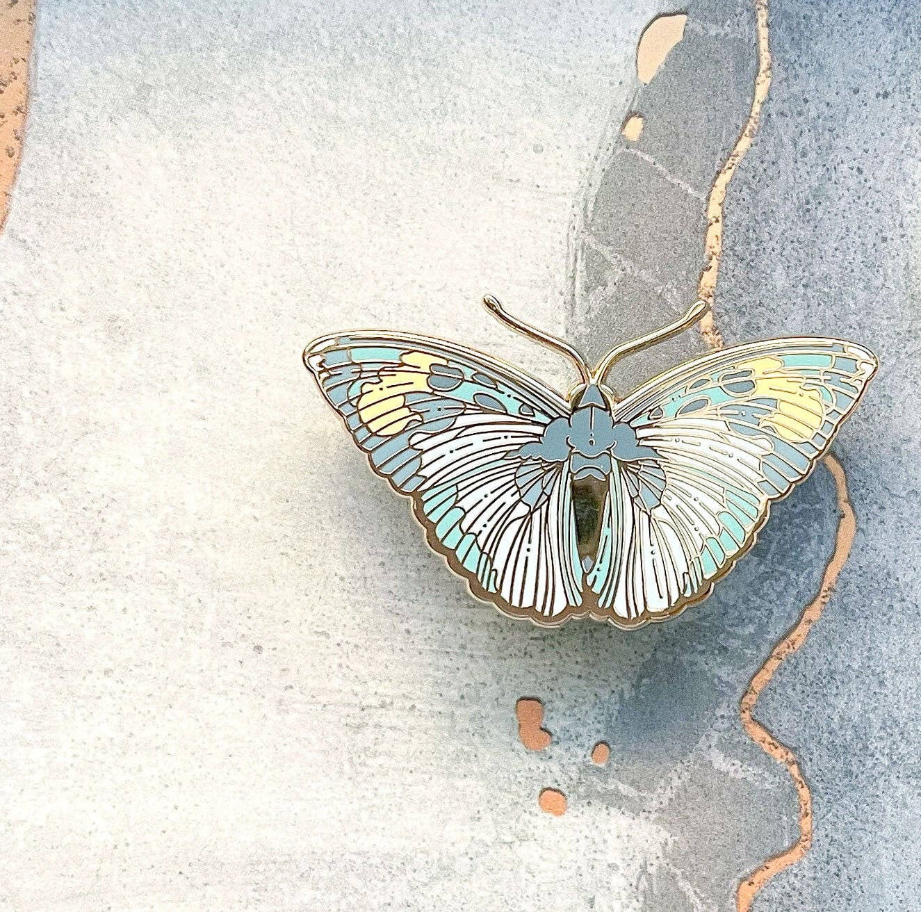 Widespread Forester Butterfly (Euphaedra medon) Enamel Pin