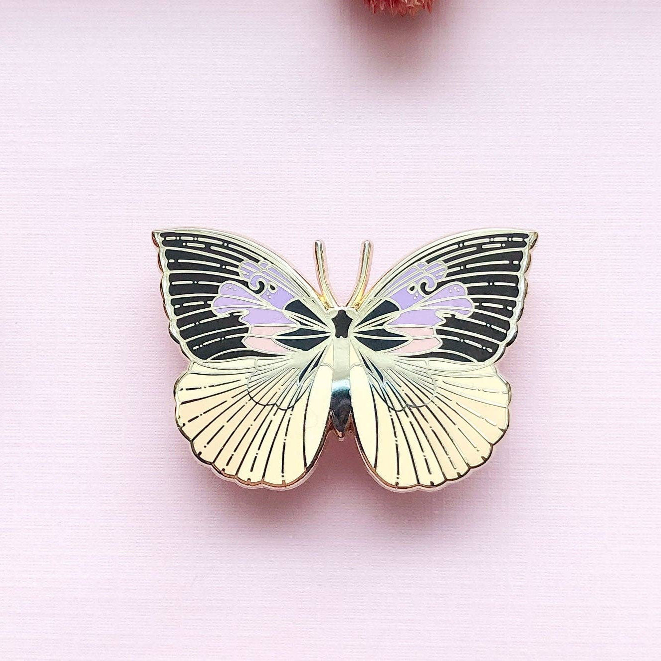 California Dogface Butterfly (Zerene eurydice) Enamel Pin