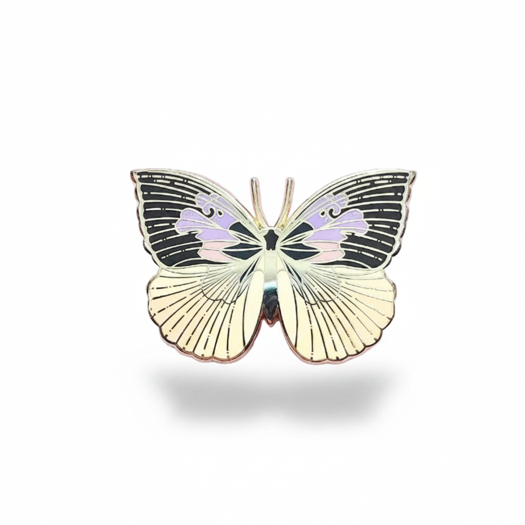 California Dogface Butterfly (Zerene eurydice) Enamel Pin