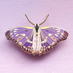 Lesser Purple Emperor Butterfly (Apatura ilia) Enamel Pin