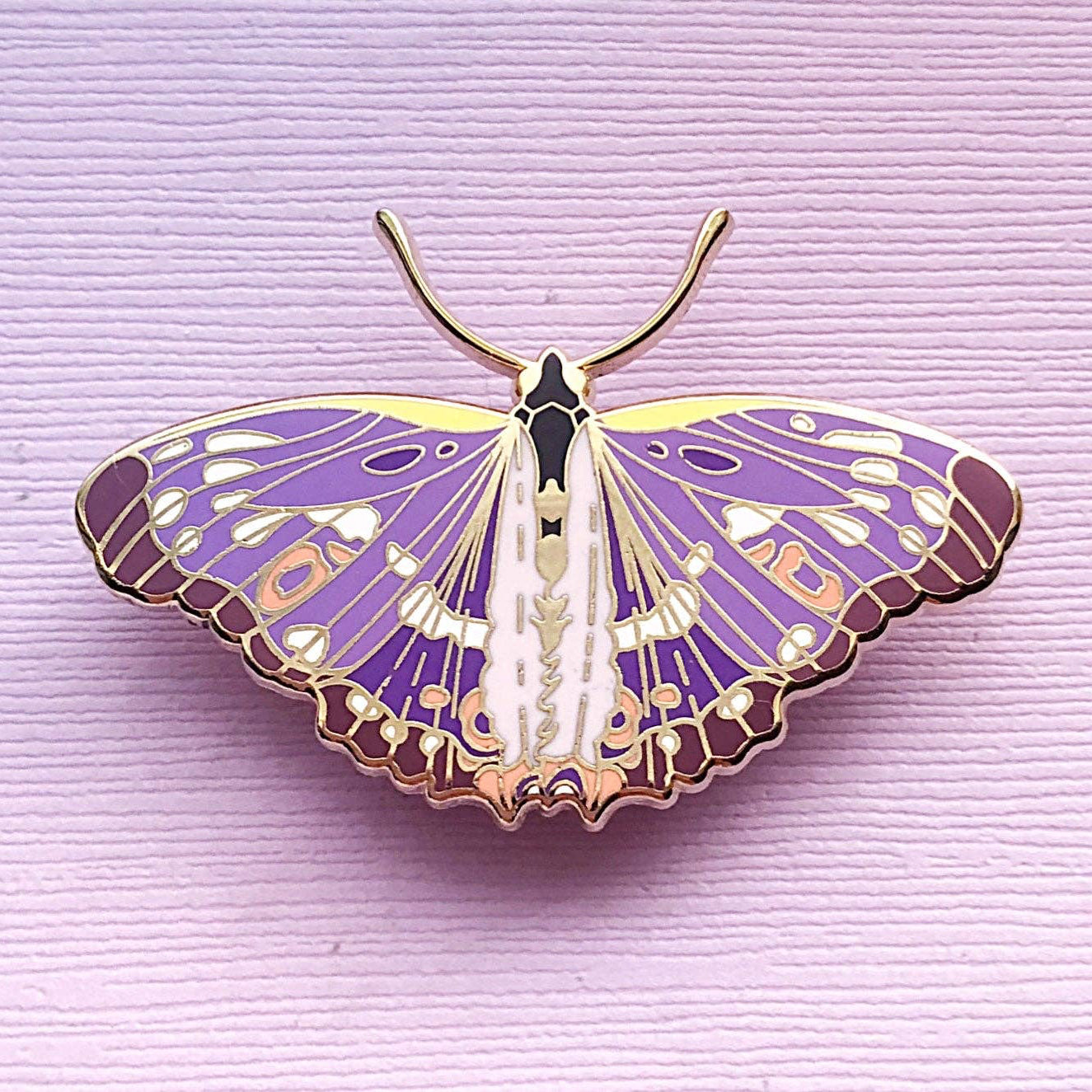 Lesser Purple Emperor Butterfly (Apatura ilia) Enamel Pin