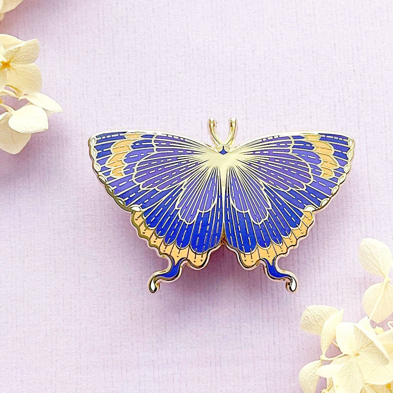 Colorado Hairstreak Butterfly (Hypaurotis crysalus) Enamel Pin