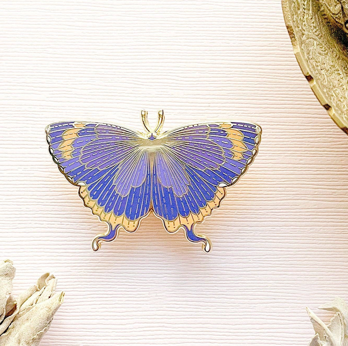 Colorado Hairstreak Butterfly (Hypaurotis crysalus) Enamel Pin