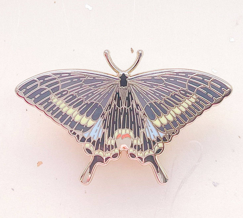 Paris Peacock Butterfly (Papilio paris) Enamel Pin