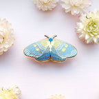 African Peach Moth (Egybolis vaillantina) Enamel Pin