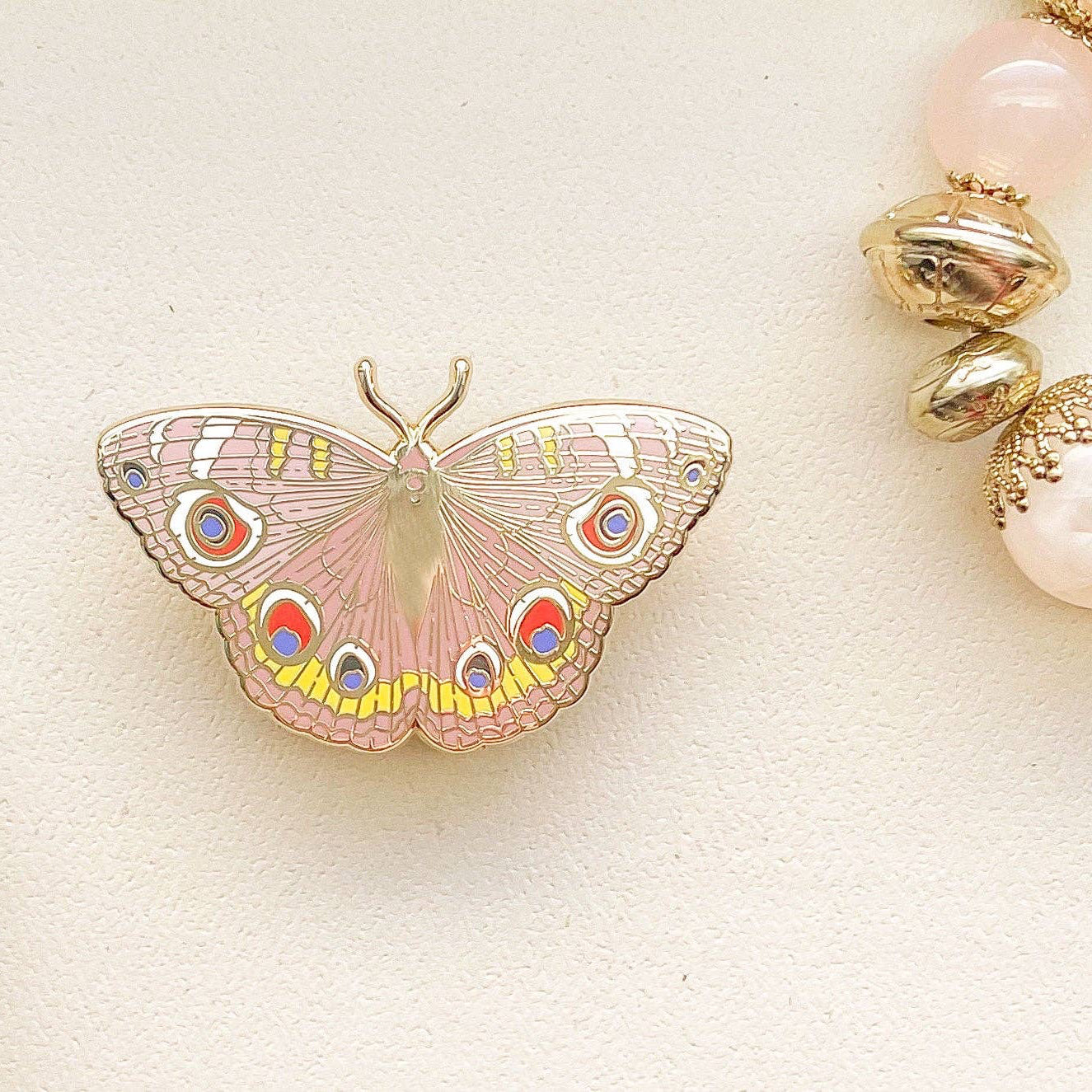 Buckeye Butterfly (Junonia coenia) Enamel Pin