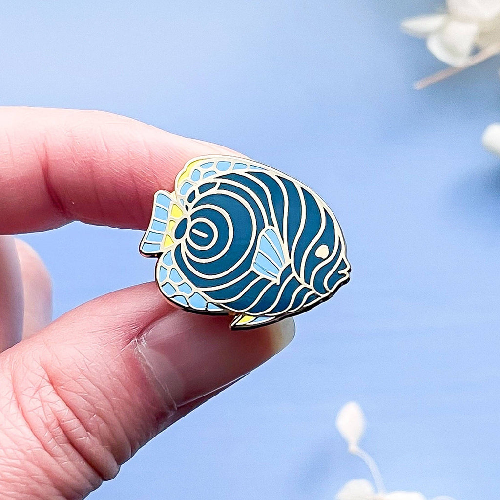 Tiny Emperor Angelfish | Ocean Life | Hard Enamel Pin