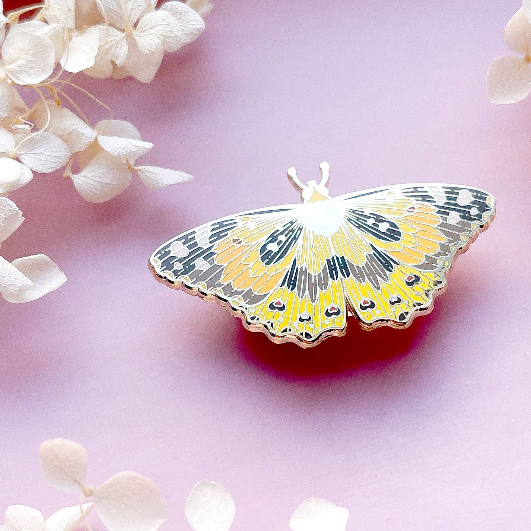 Painted Lady Butterfly (Vanessa cardui) Enamel Pin