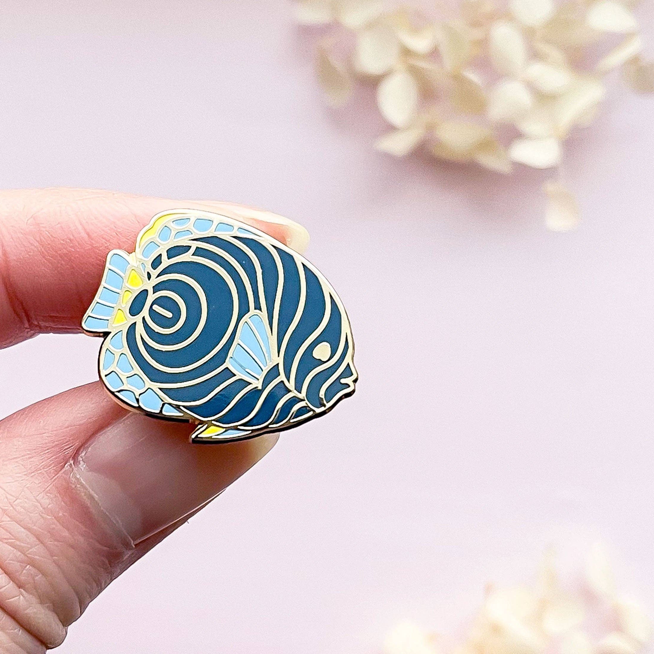 Tiny Emperor Angelfish | Ocean Life | Hard Enamel Pin
