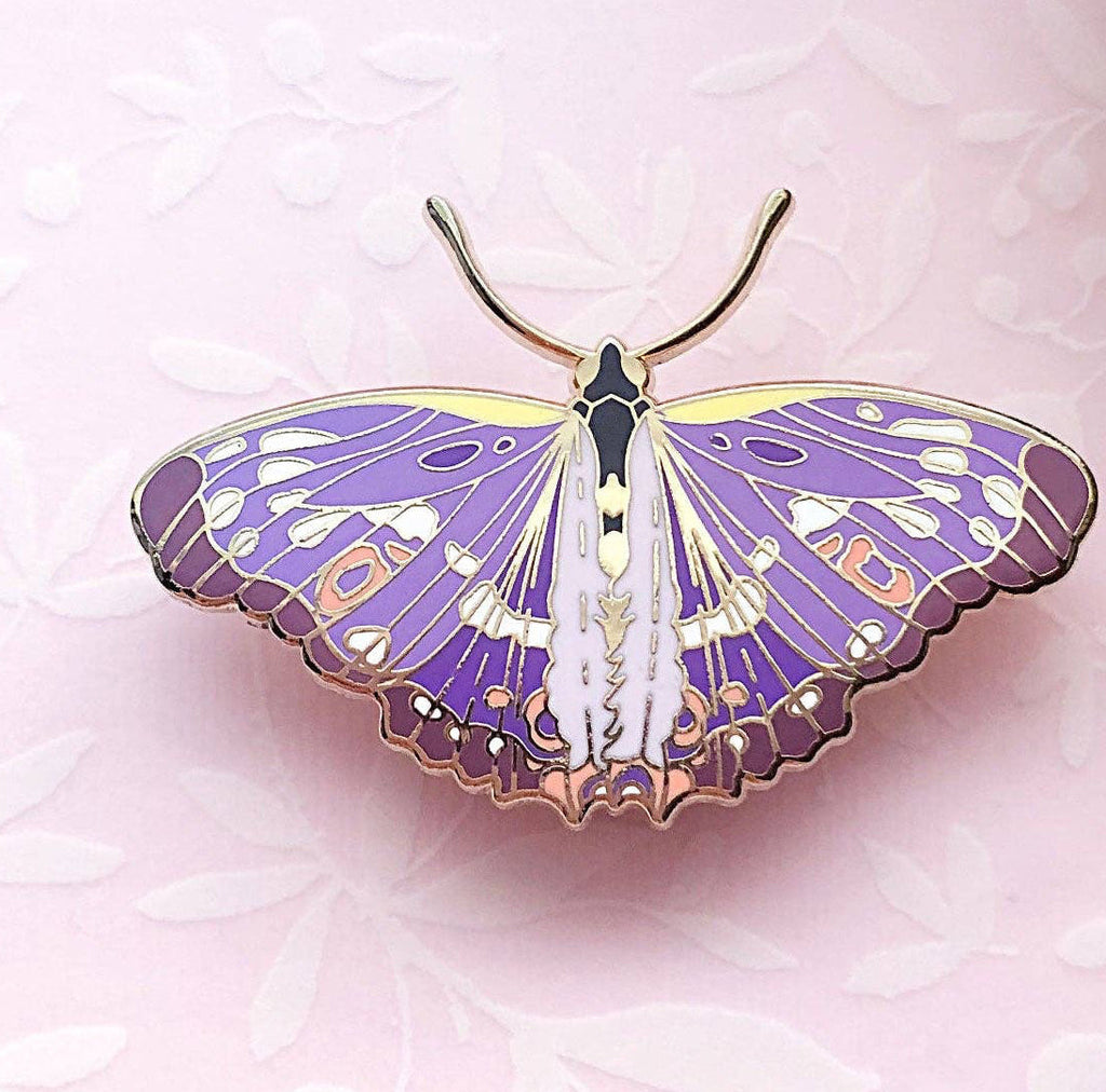 Lesser Purple Emperor Butterfly (Apatura ilia) Enamel Pin