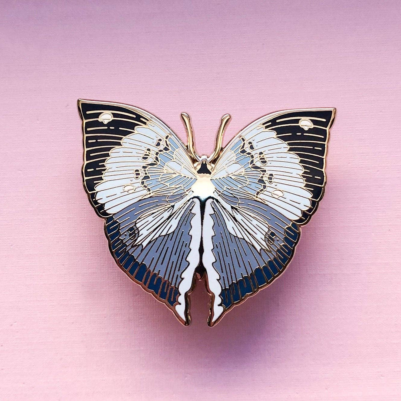 Blue Oakleaf Butterfly (Kallima horsfieldii) Enamel Pin