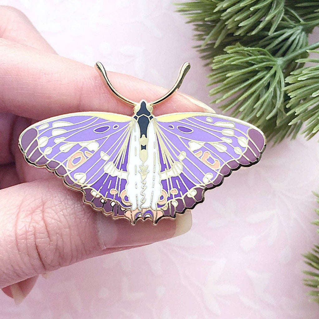 Lesser Purple Emperor Butterfly (Apatura ilia) Enamel Pin