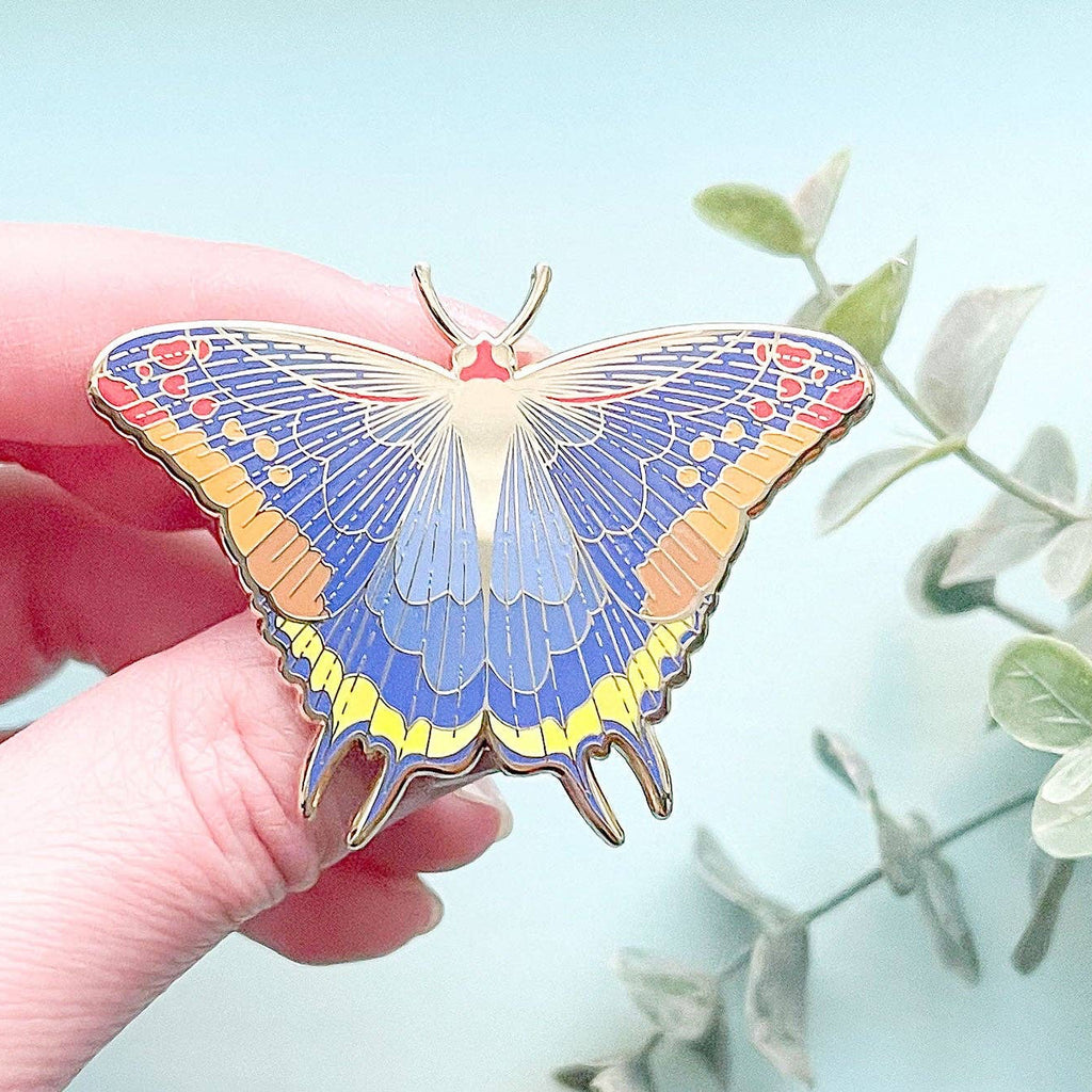 Two-Tailed Pasha Butterfly (Charaxes jasius) Enamel Pin
