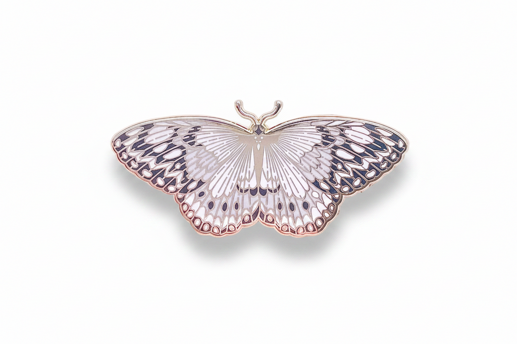 Paper Kite Butterfly (Idea leuconoe) Enamel Pin