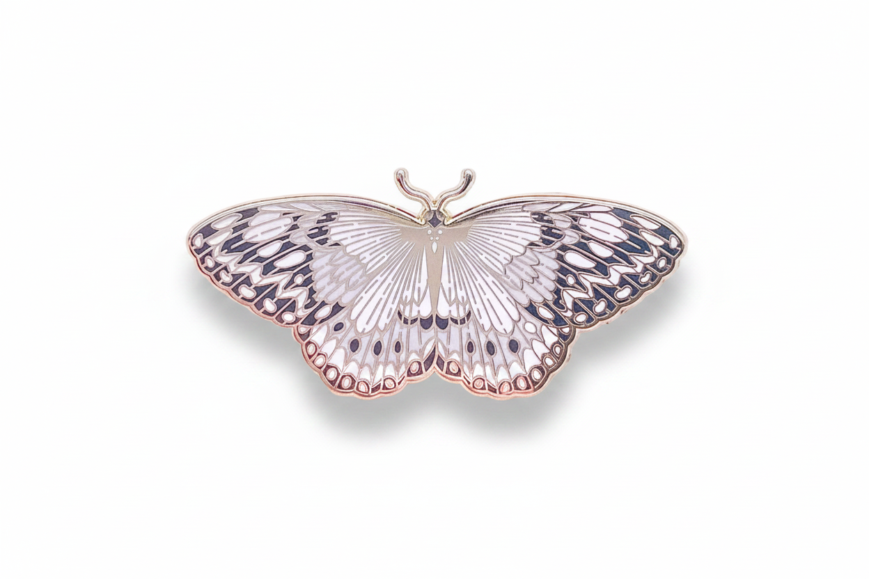 Paper Kite Butterfly (Idea leuconoe) Enamel Pin