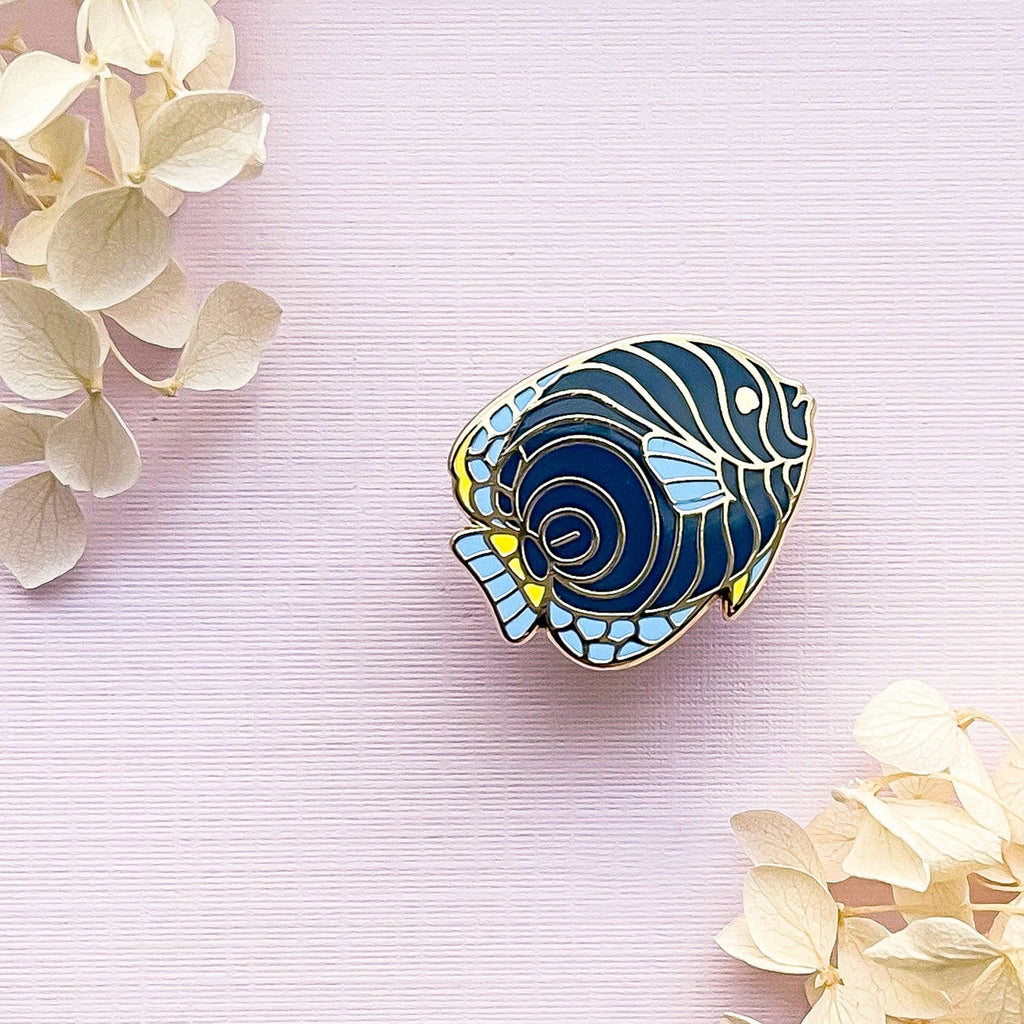 Tiny Emperor Angelfish | Ocean Life | Hard Enamel Pin