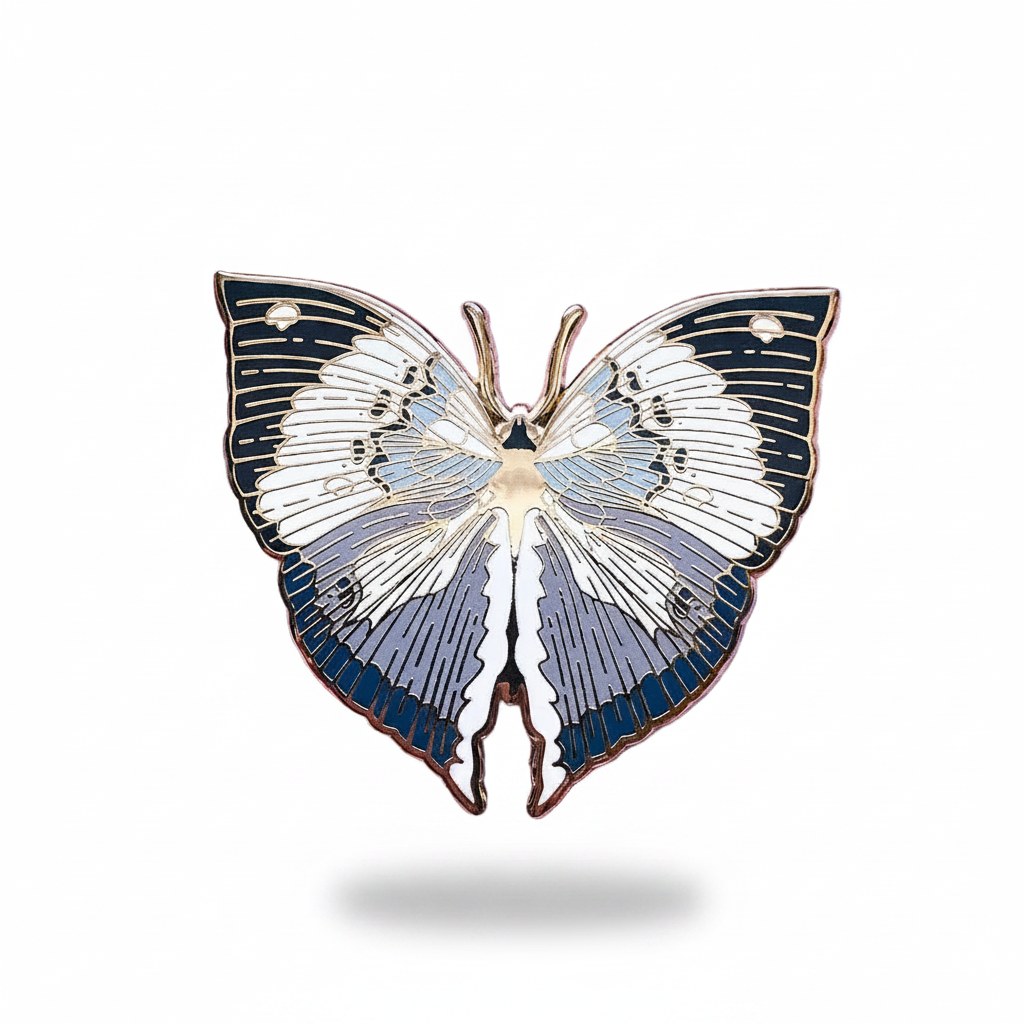 Blue Oakleaf Butterfly (Kallima horsfieldii) Enamel Pin