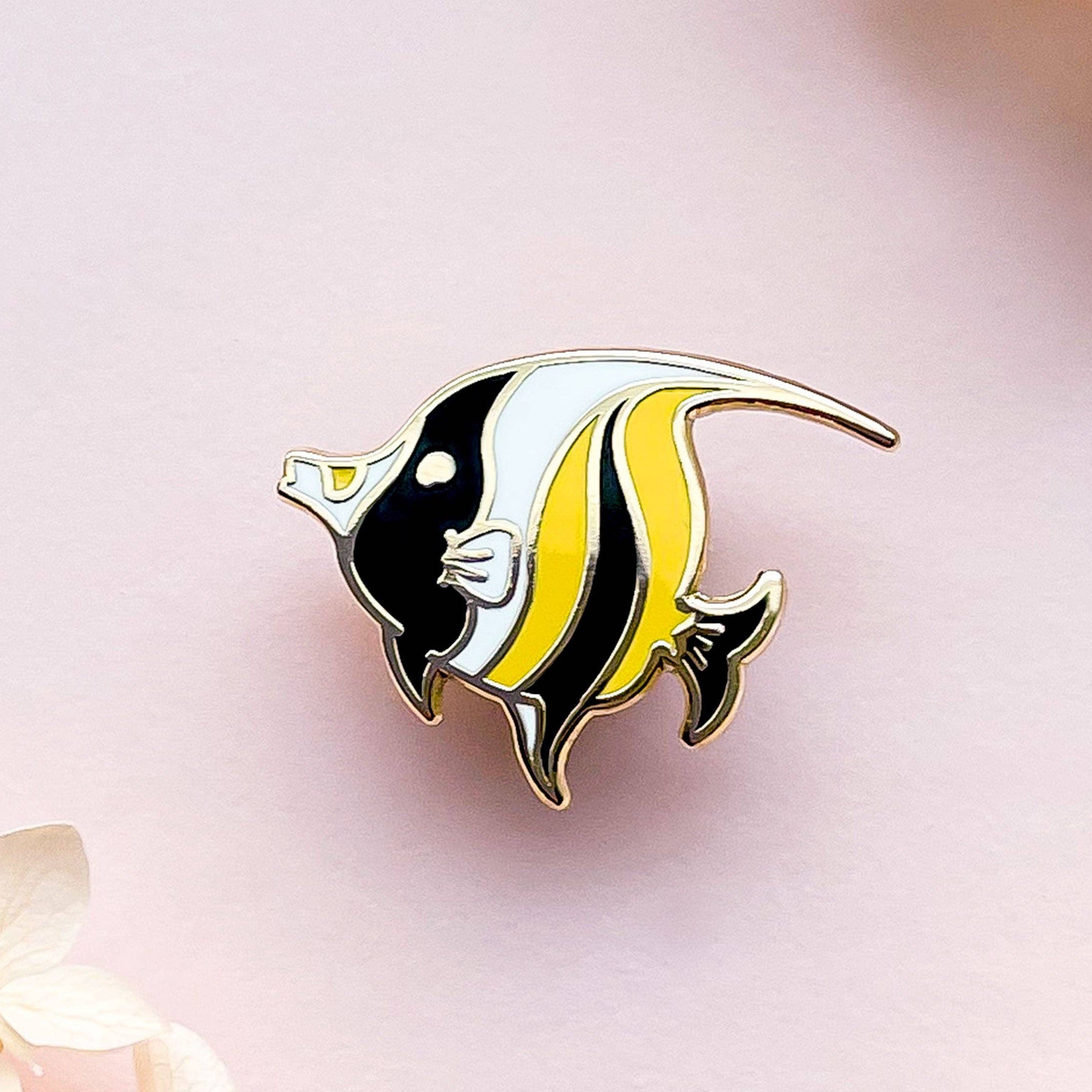 Tiny Moorish Idol Fish | Ocean Life | Hard Enamel Pin