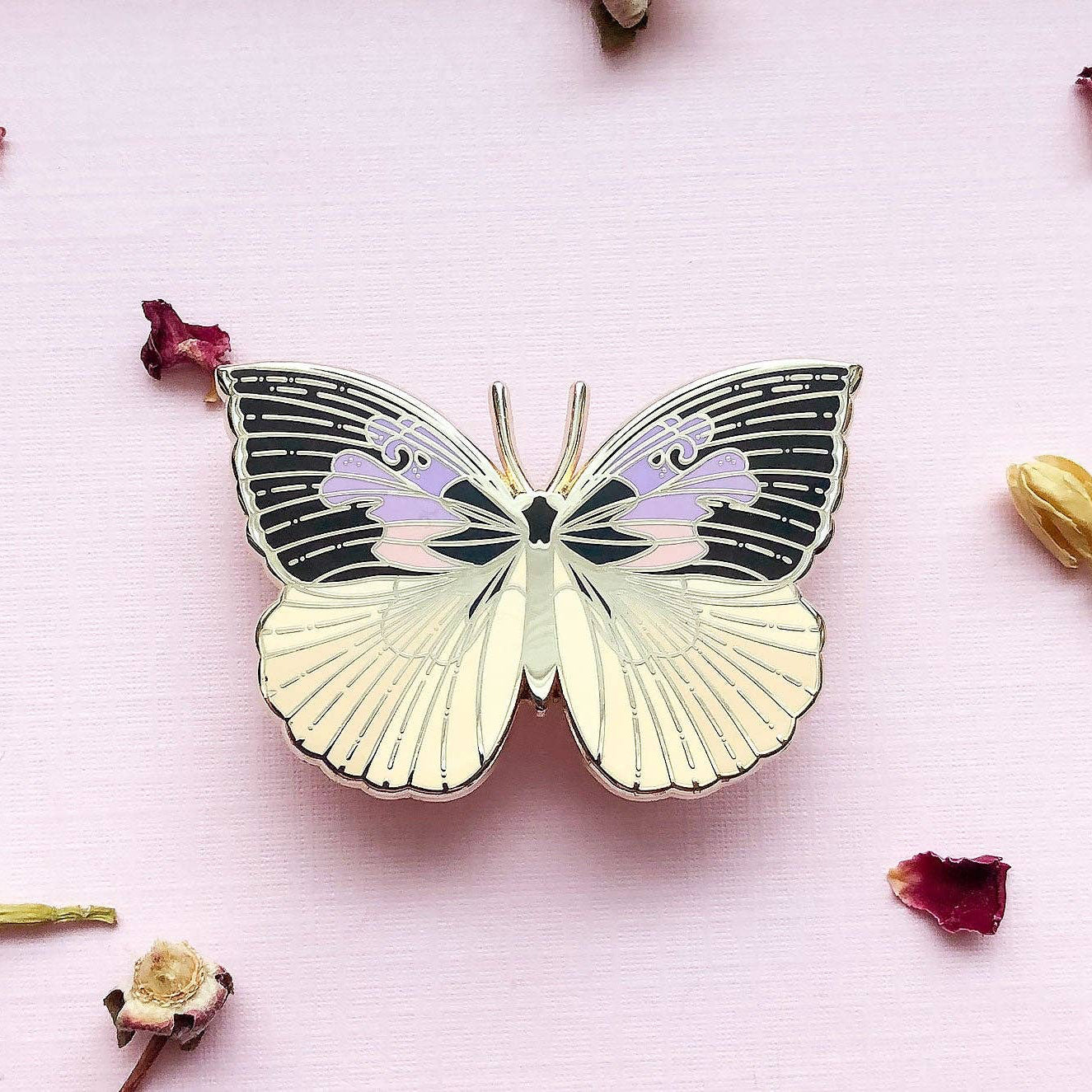 California Dogface Butterfly (Zerene eurydice) Enamel Pin