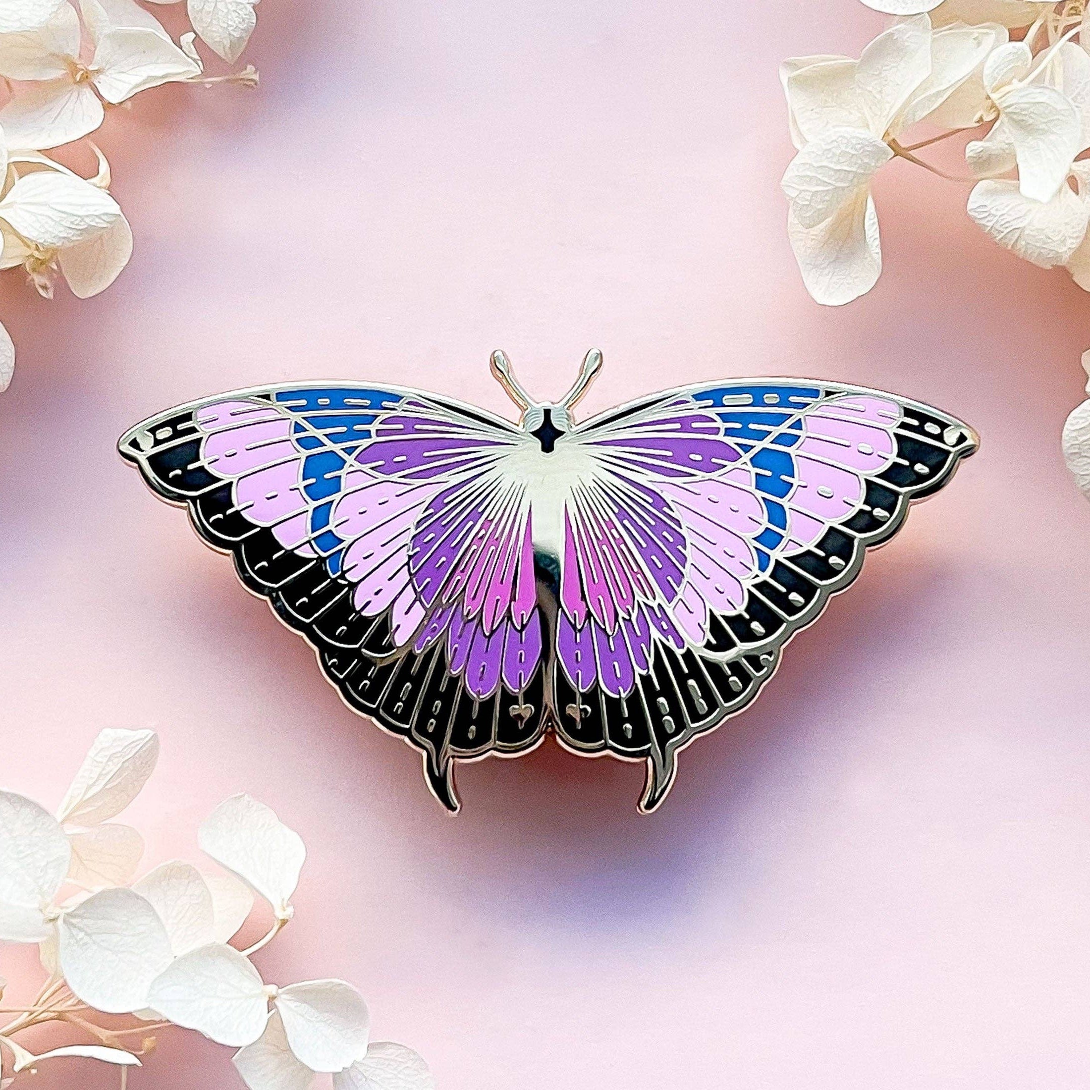 Noble Leafwing Butterfly (Fountainea nobilis) Enamel Pin
