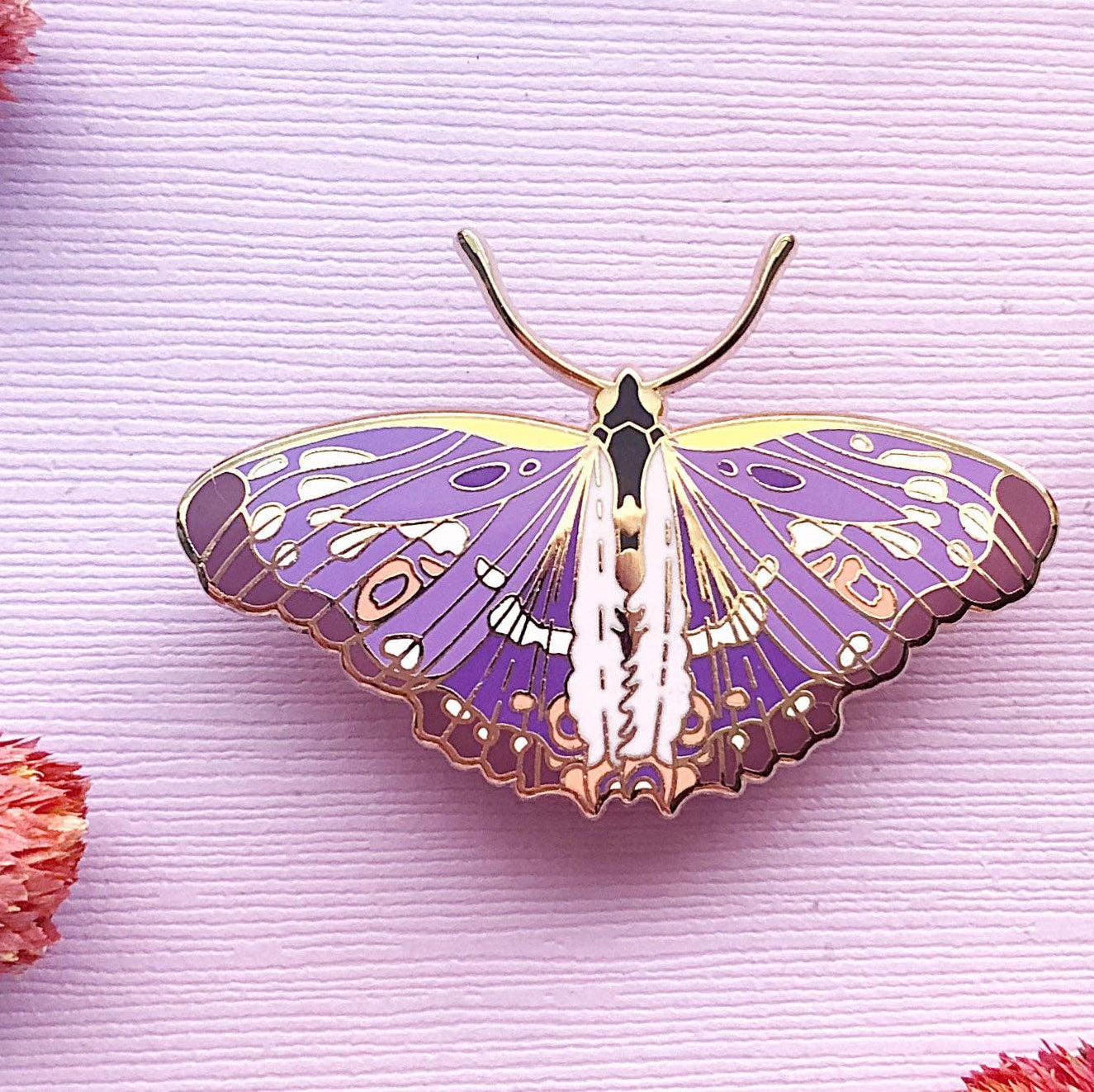 Lesser Purple Emperor Butterfly (Apatura ilia) Enamel Pin