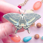 Paris Peacock Butterfly (Papilio paris) Enamel Pin