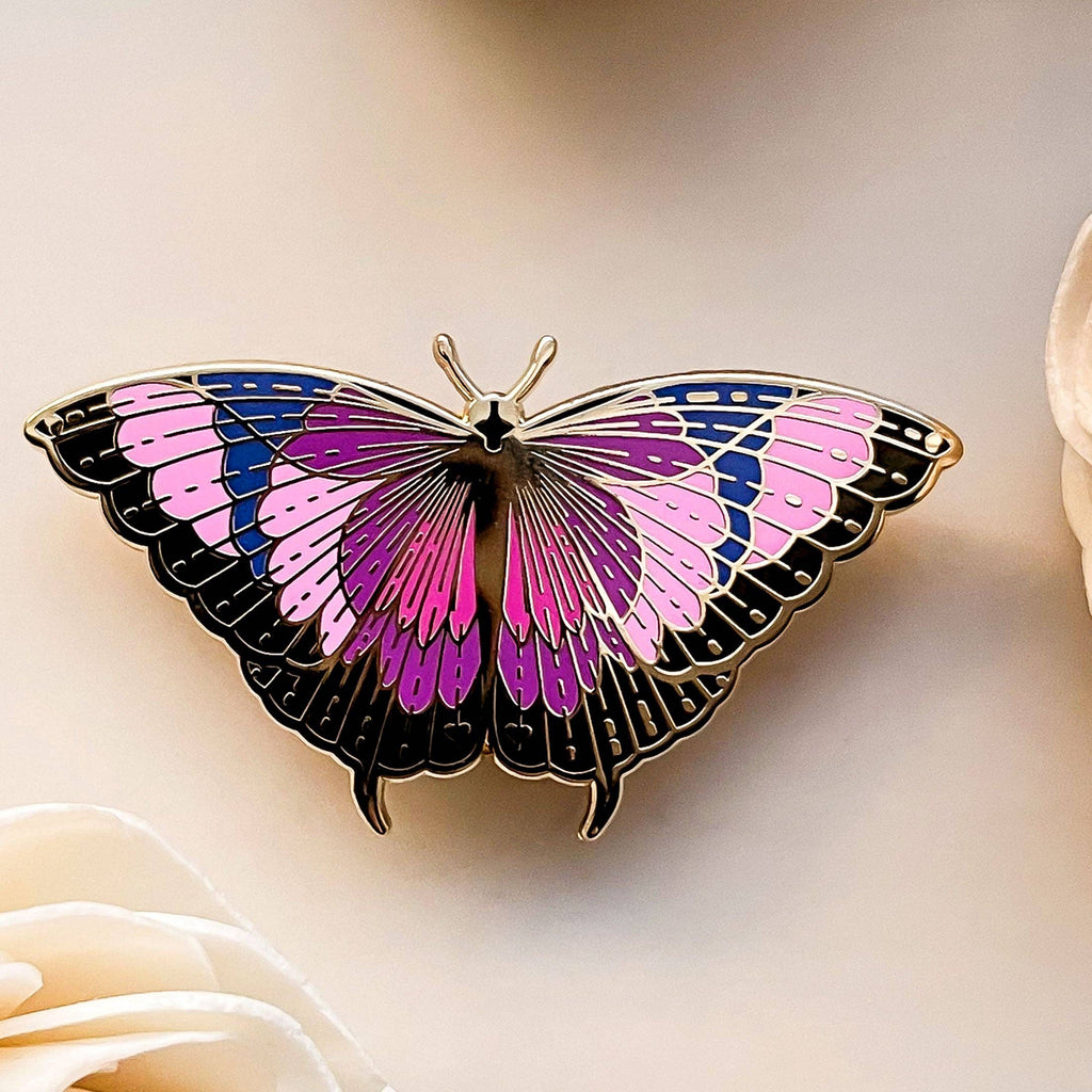 Noble Leafwing Butterfly (Fountainea nobilis) Enamel Pin