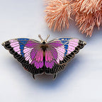 Noble Leafwing Butterfly (Fountainea nobilis) Enamel Pin