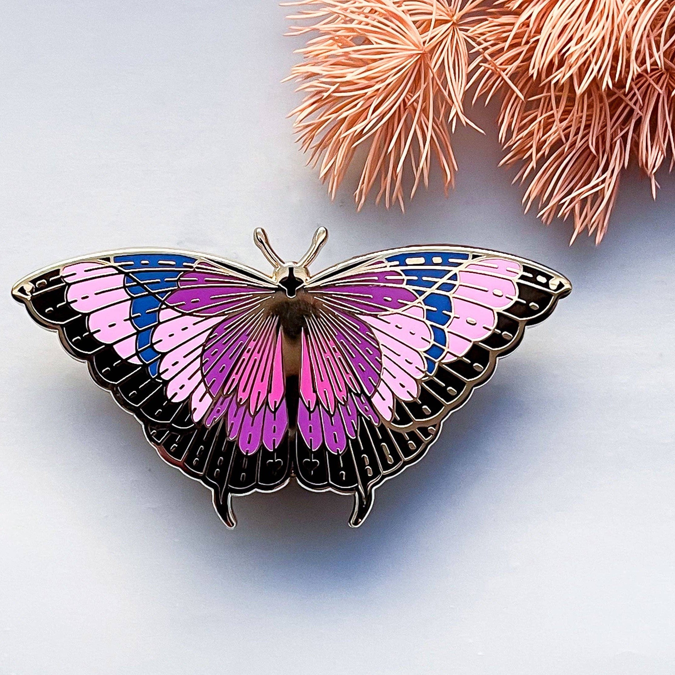 Noble Leafwing Butterfly (Fountainea nobilis) Enamel Pin