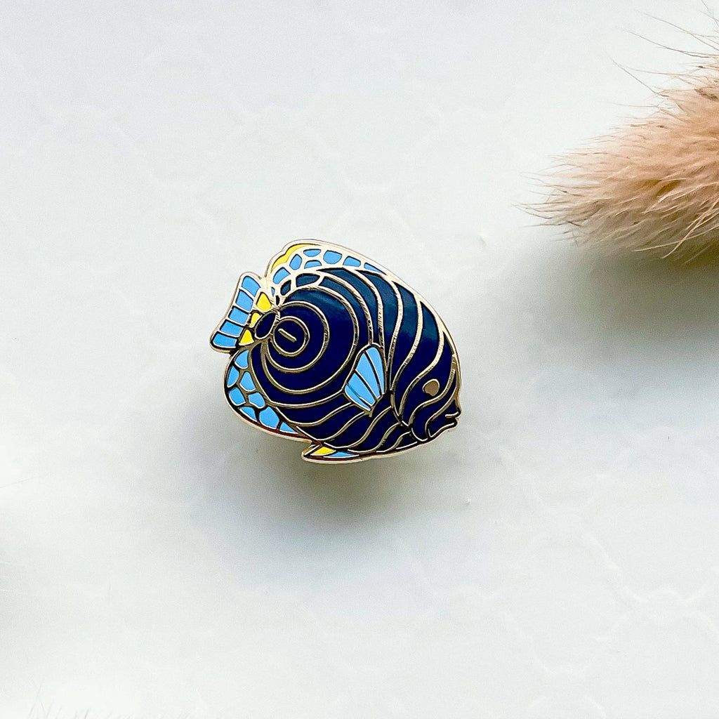 Tiny Emperor Angelfish | Ocean Life | Hard Enamel Pin