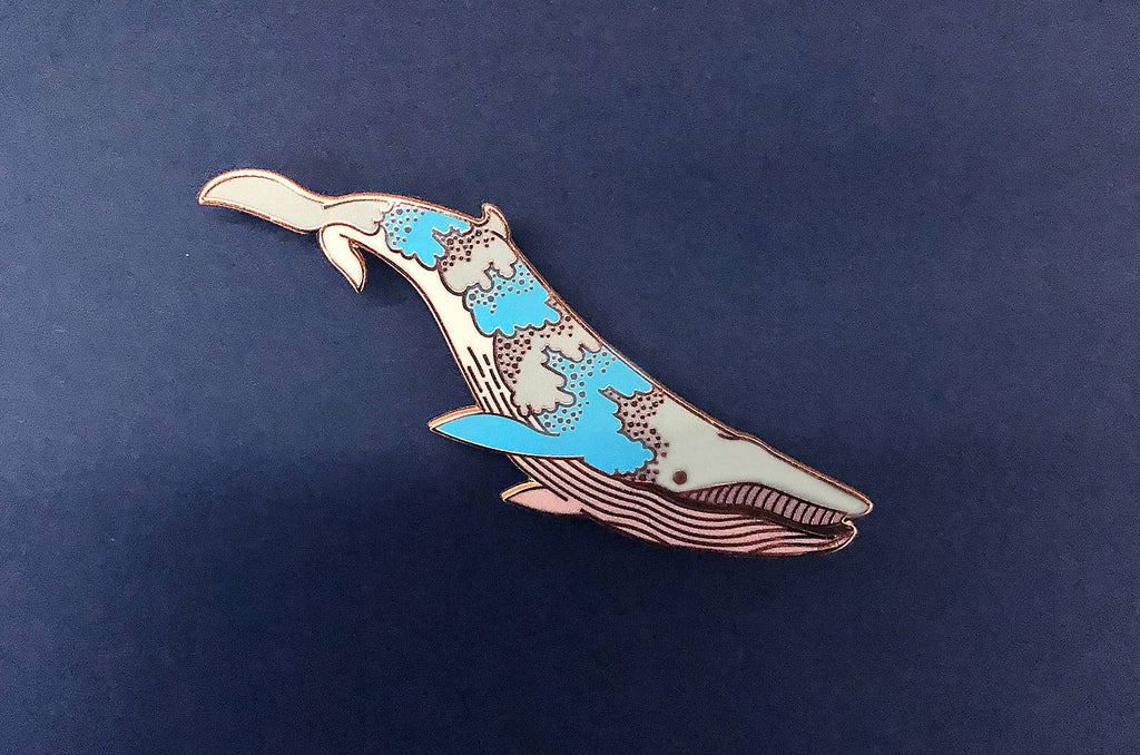 Bryde's Whale (Star Shine) Glow in the Dark Enamel Pin