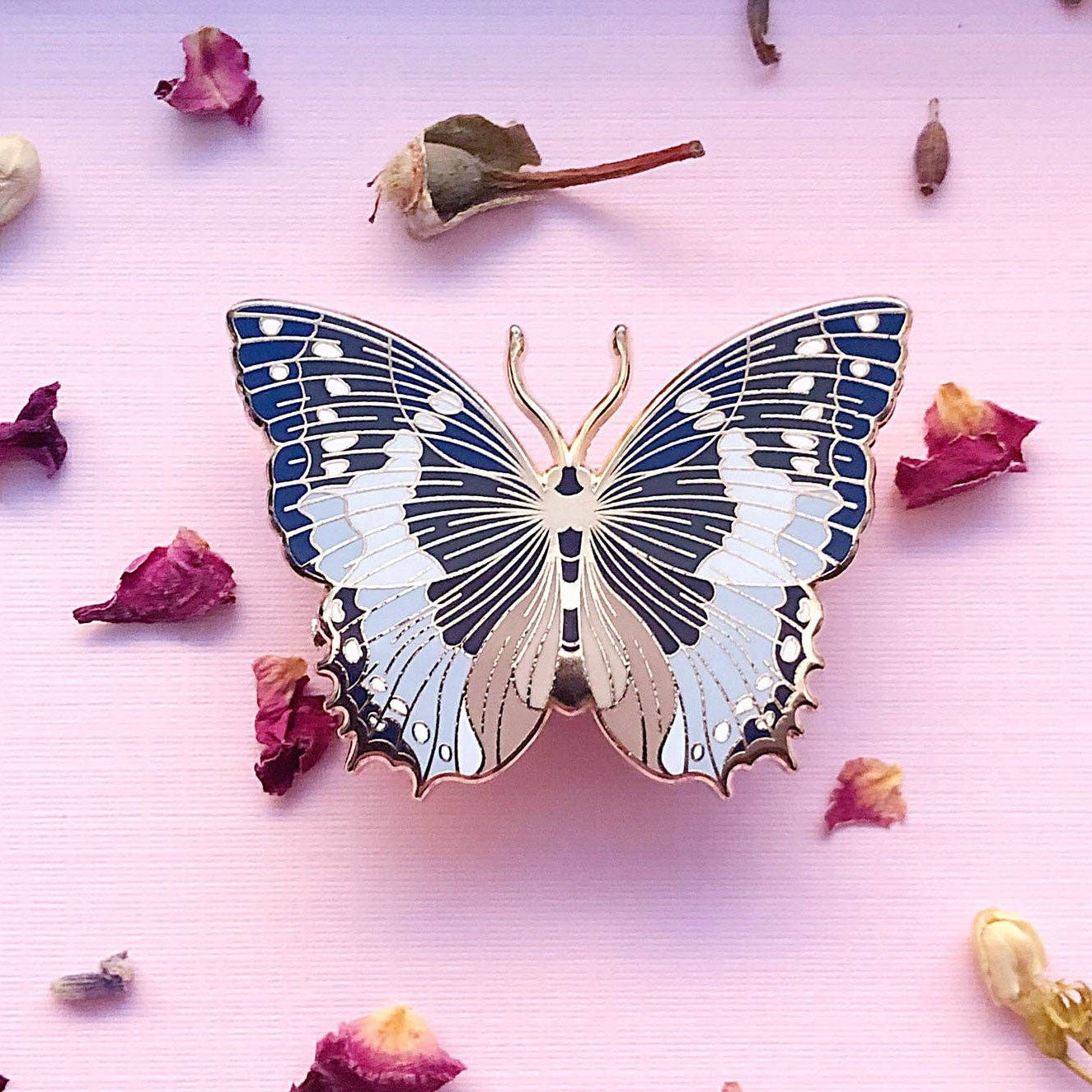 African Bluewing Butterfly (Charaxes smaragdalis) Enamel Pin